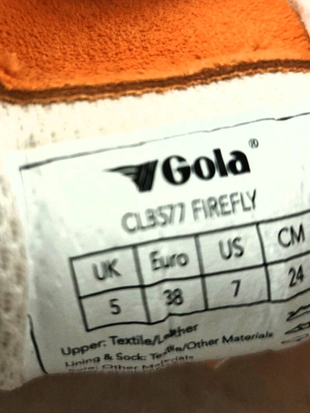 Gola Firefly Sneakers Clementine/Coral Rose Tennis Shoes Women's Size 7 - Picture 8 of 11